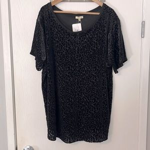 Burn out leopard top- Kori America